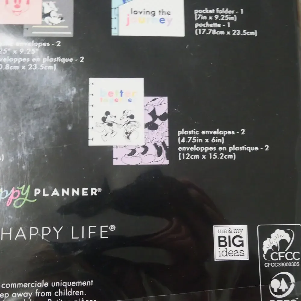NEW Happy Planner Disney Minnie Mickey Classic Planner Companion Folders Papers